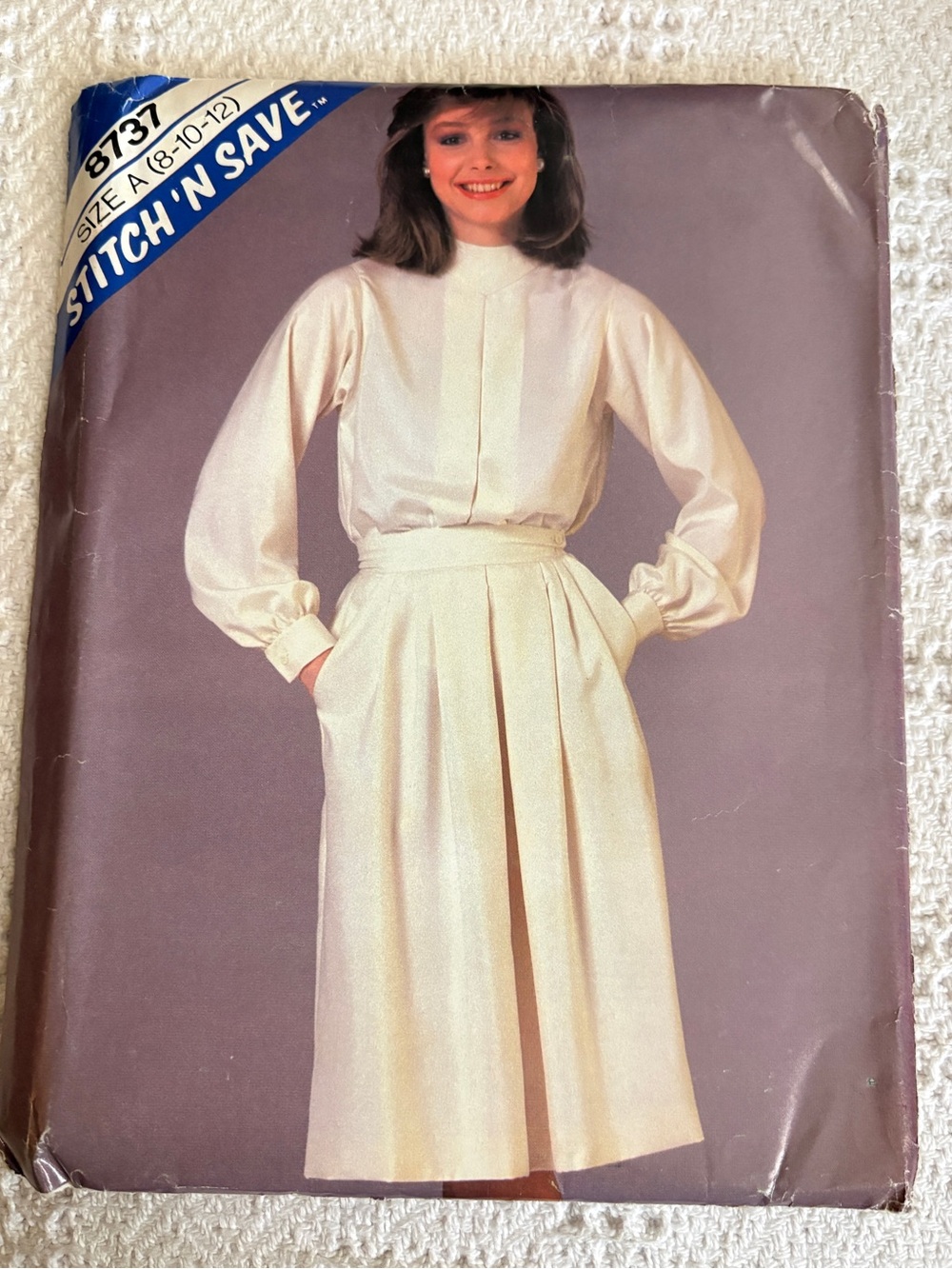 Vintage McCall’s Stitch ‘N Save Pattern 8737 for  Misses’ Blouse and Skirt
